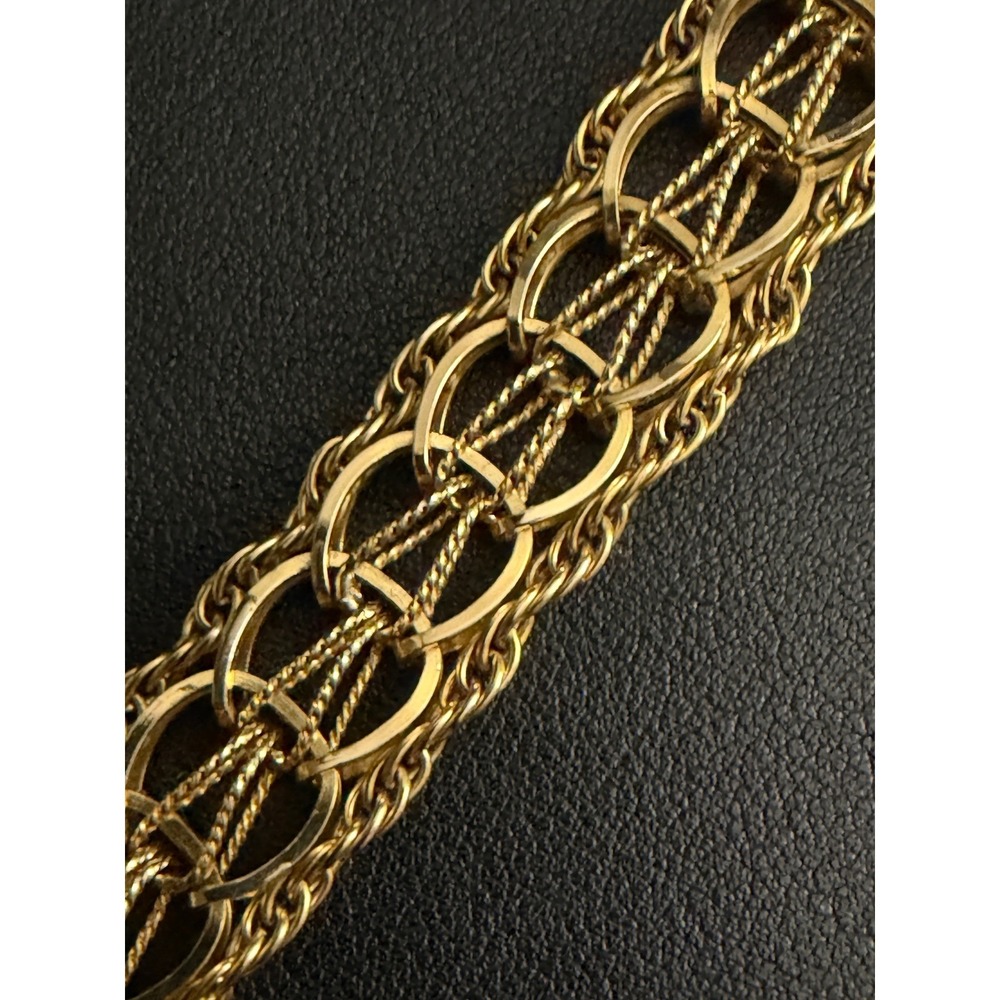 Vintage Elco Bracelet Gold Filled Link Box